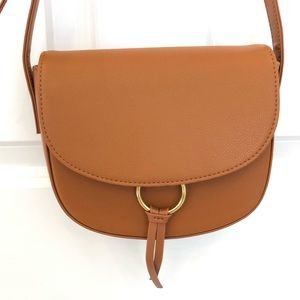 JJ Winters Ivy faux brown leather crossbody